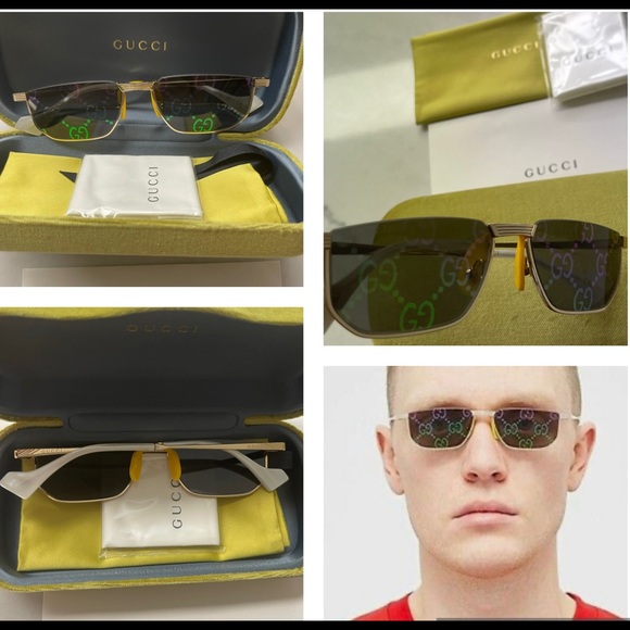 UNISEX GUCCI MIRRORED RAINBOW GG LOGO AS SEEN AT THE GRAMMYS ON BILLIE EILISH - Picture 12 of 16